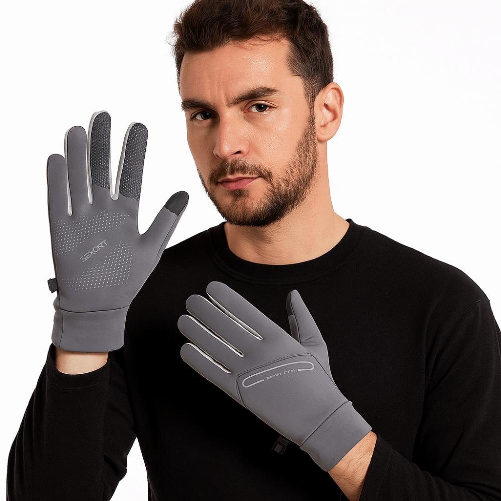 Велоперчатки с полными пальцами, однотонные спортивные варежки, модные зимние теплые перчатки для женщин