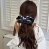 Fabric Lace Floral Large Intestine Hair Band Idyllic Low Ponytail Hair Rope Niche Versatile Atmosphere Hair Accessories Women