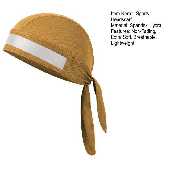 Sports Headscarf with Reflective Strap Extra Soft Breathable Sweat Absorption Running Riding Bandana Headscarf