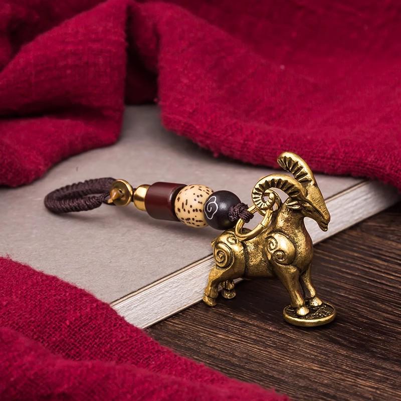 Латунный кулон-брелок с двенадцатью знаками зодиака - Подарок ручной работы для мужчин и женщин