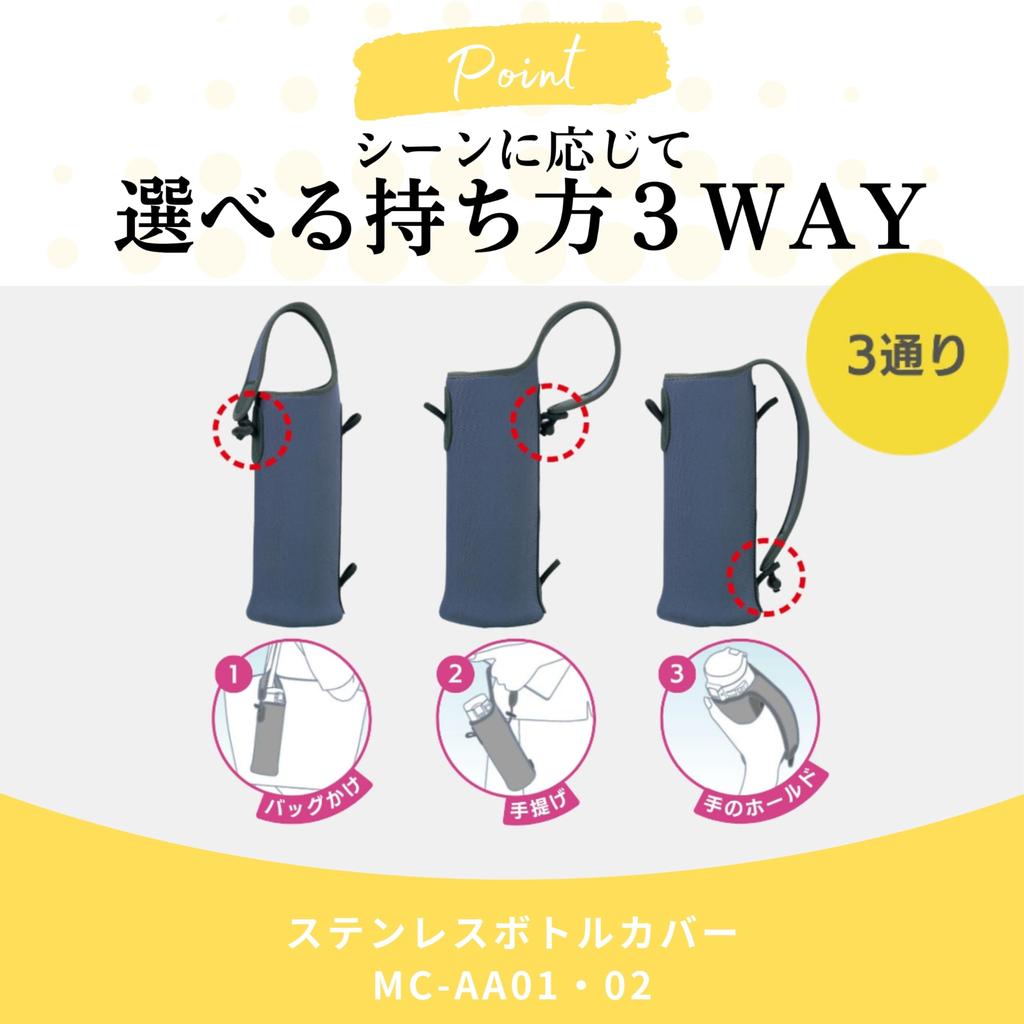 ZOJIRUSHI Zojirushi Чехол для бутылки из нержавеющей стали Чехол для бутылки с водой Размер S Синий MC-AA01-AA