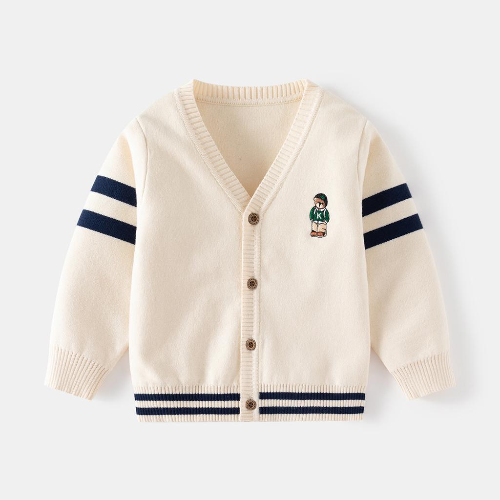 Children's Casual Sweater Fall Boy's Knit Baby V-neck Cardigan Sweater