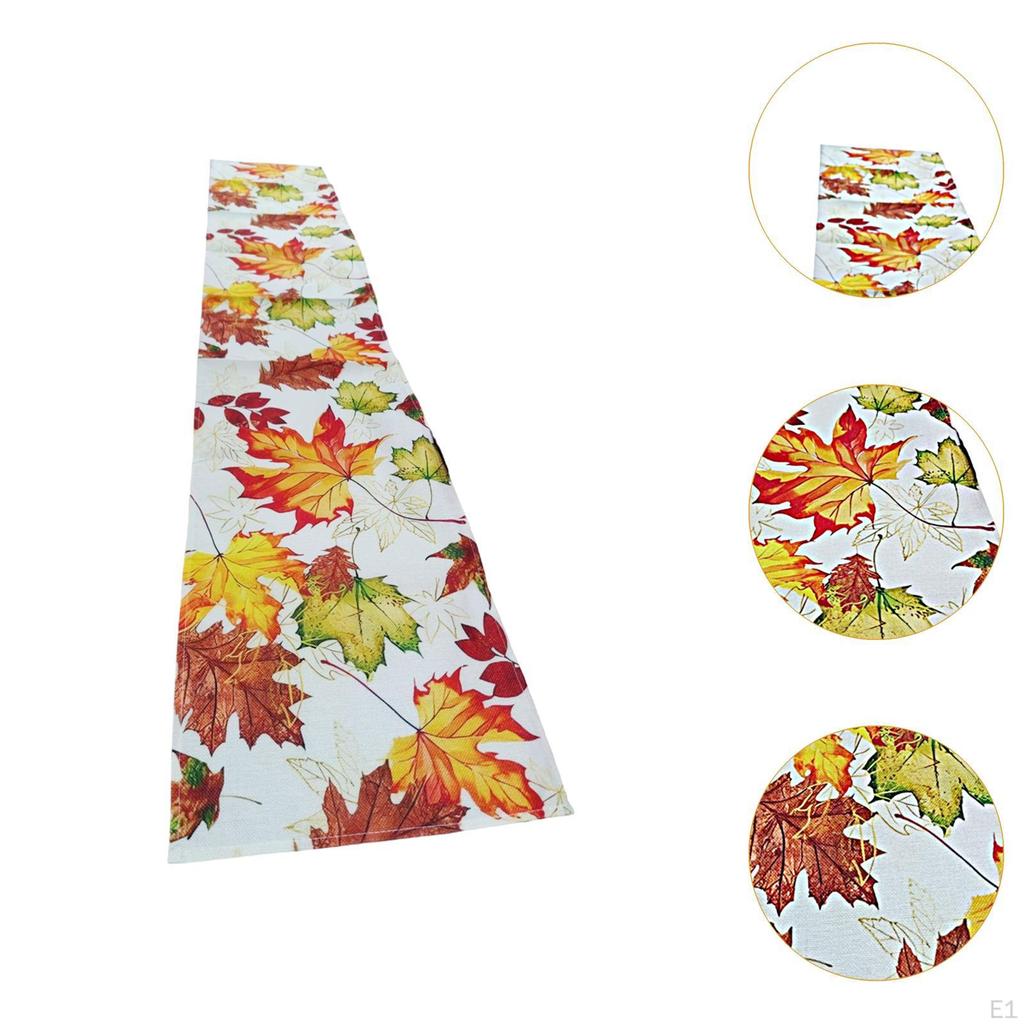 Дорожка для стола на День благодарения, скатерть с осенними кленовыми листьями, декоративная крышка, длина 72 дюйма