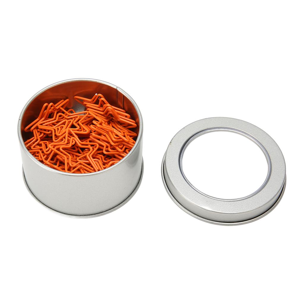 50Pcs Fancy Paperclips 5 Pointed Star Style Metal Widely Applicable Cute Paper Clips for Off