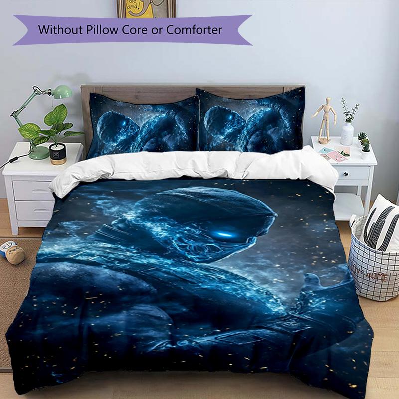 SubZero 3pcs Bedding Set Duvet Cover Closure Includes 1 Duvet Cover & 2 Pillowcases for All Seasons Bedroom Home Dorm Decor