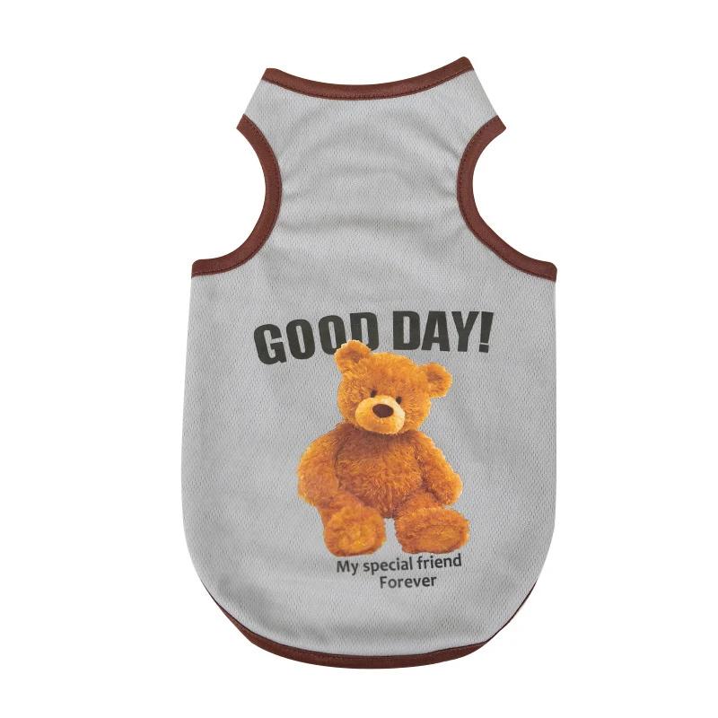 Little Bear Print Small Dog Clothes Small And Medium-sized Dog Puppy Spring Clothes Thin Section Breathable Pet Clothes T-shirt