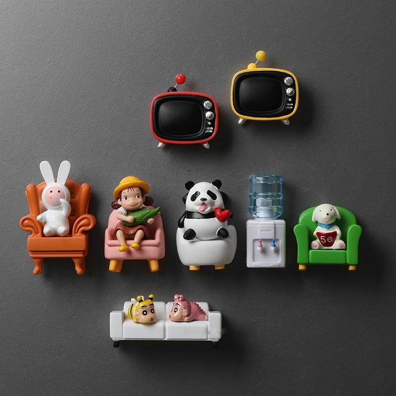 Имитация дивана смола наклейки на холодильник креативные магнитные наклейки 3D милое украшение для холодильника Po подарок на стену