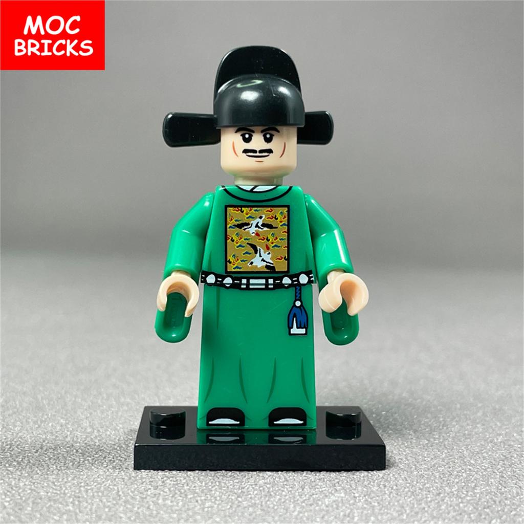 MOC Кубики Чжан Чуньхуа Китайская Династия Мин Императорская Гвардия Троецарствие Фигурка Конструктор Игрушки Куклы Для Детей