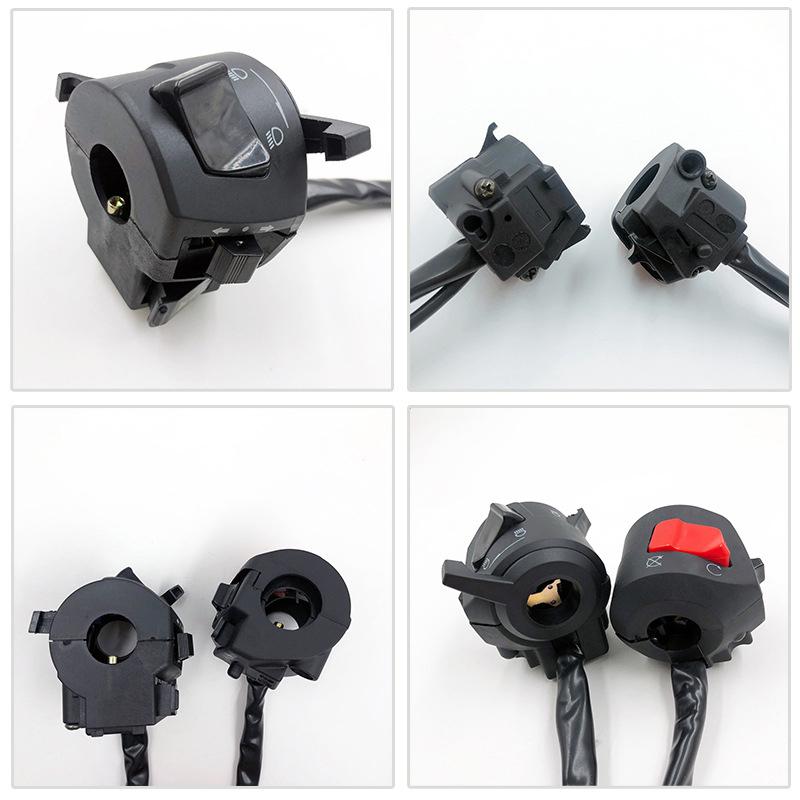 Универсальные переключатели на руль мотоцикла с клаксоном, поворотником, фарой, электрическим стартером, контроллером на руле