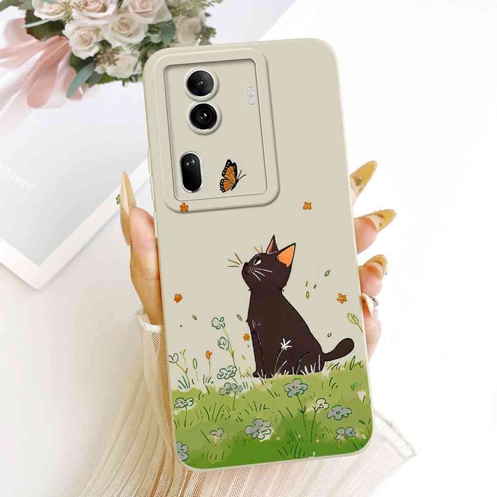 For Oppo Reno11 Pro 5G Case Fashion Cute Panda Cat Soft Silicone Back Cover For Reno11 Pro 5G CPH2607 Phone Cases Bumper