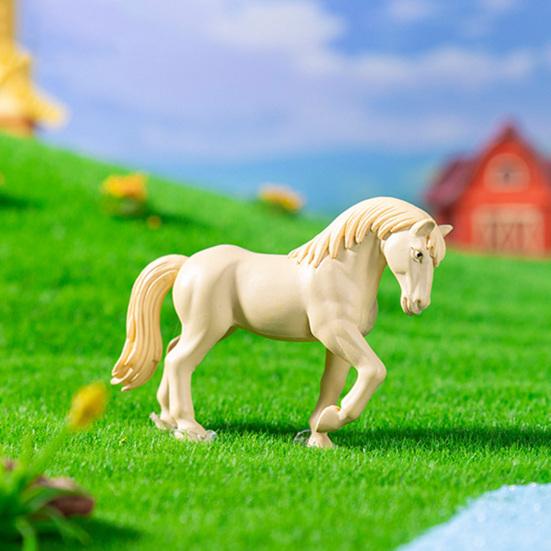 3 Pcs Horse Miniatures Mini Animal Figurines Tabletop Mini Horse Statues for DIY Fairy Garden Micro Landscape Decoration