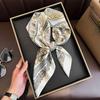 Luxury Temperament 70X70cm Square Scarf Soft Satin Scarf Print Scarf Kerchief Popular Scarves Bandanna Suit Scarf Tie Neck Bag