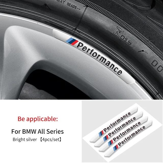 4 шт. Сплав алюминия Ступица колеса автомобиля Наклейка Perfomance M для BMW Серии E46 E90 F30 F10 X5 X3 1 3 G30 G01 G20 F11 Автоаксессуары