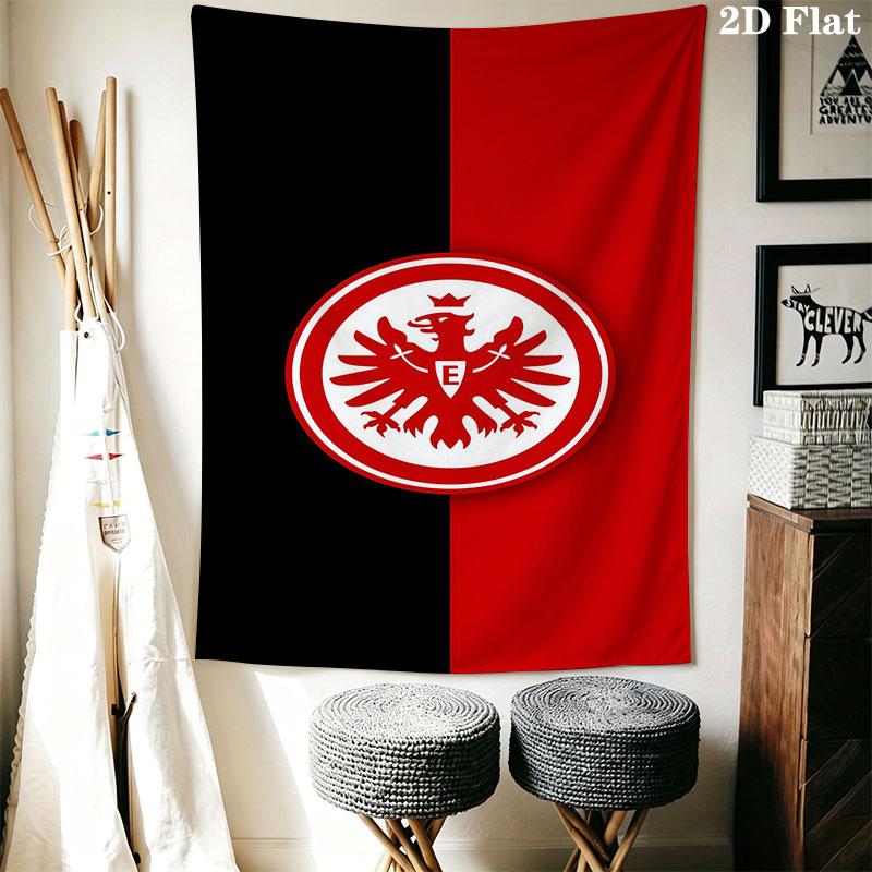 Eintracht Frankfurt logo Wall Hanging Printed Fabric Blanket Decorative Tapestries for Bedroom Living Room Home Decor