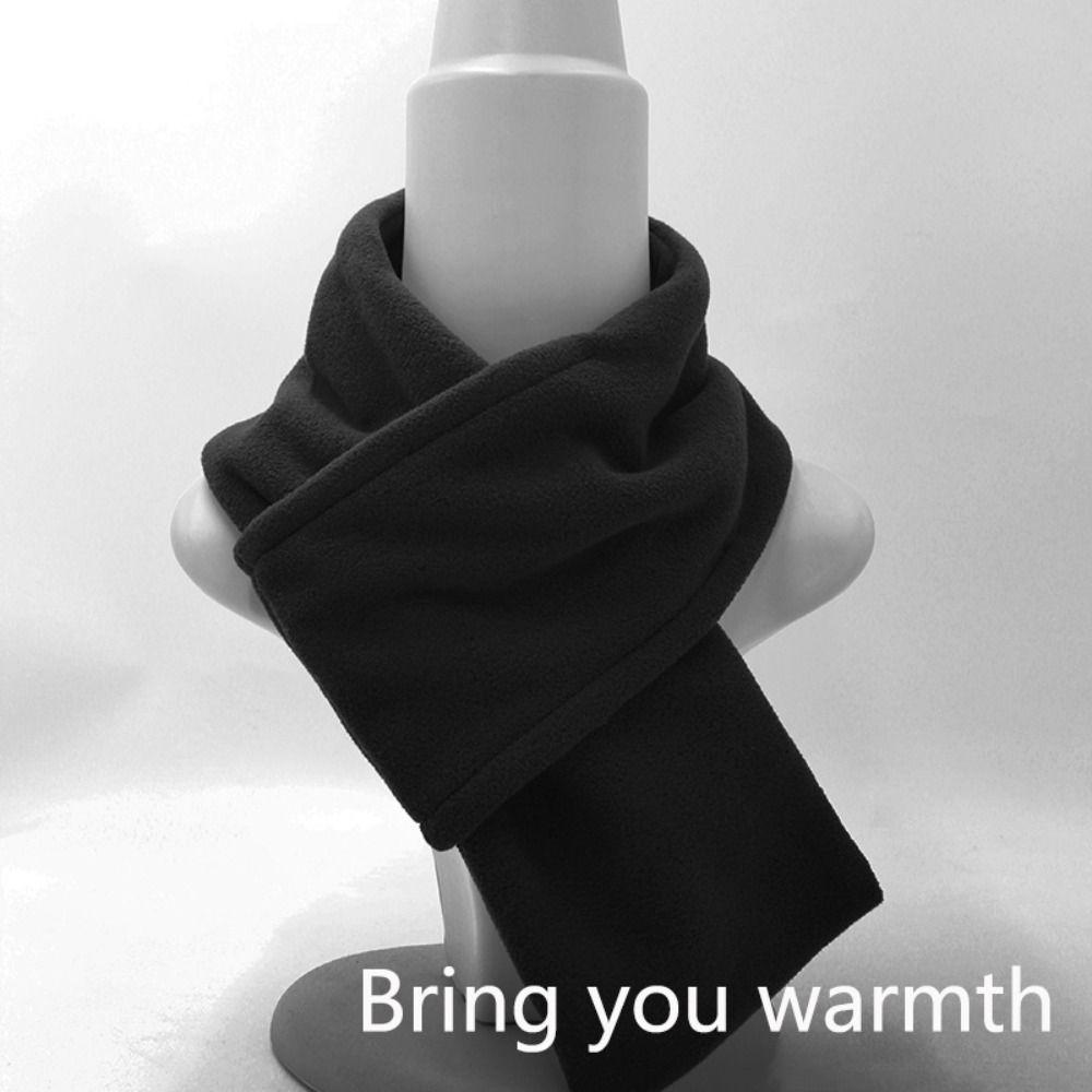 Thickened Fleece Scarf Thermal Men Shawl Elegant Winter Scarves Skiing