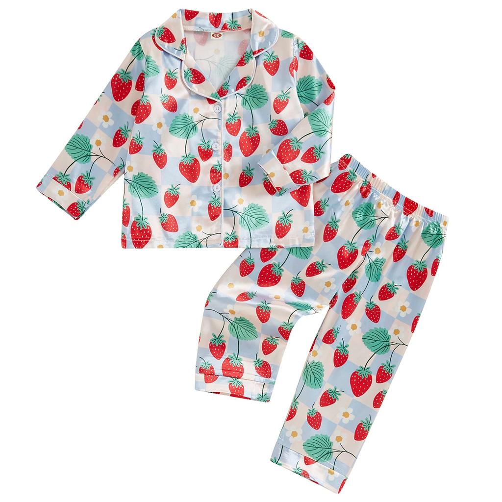 Пижамный комплект с длинными рукавами для мальчиков и девочек, повседневная домашняя одежда, комплект из двух предметов