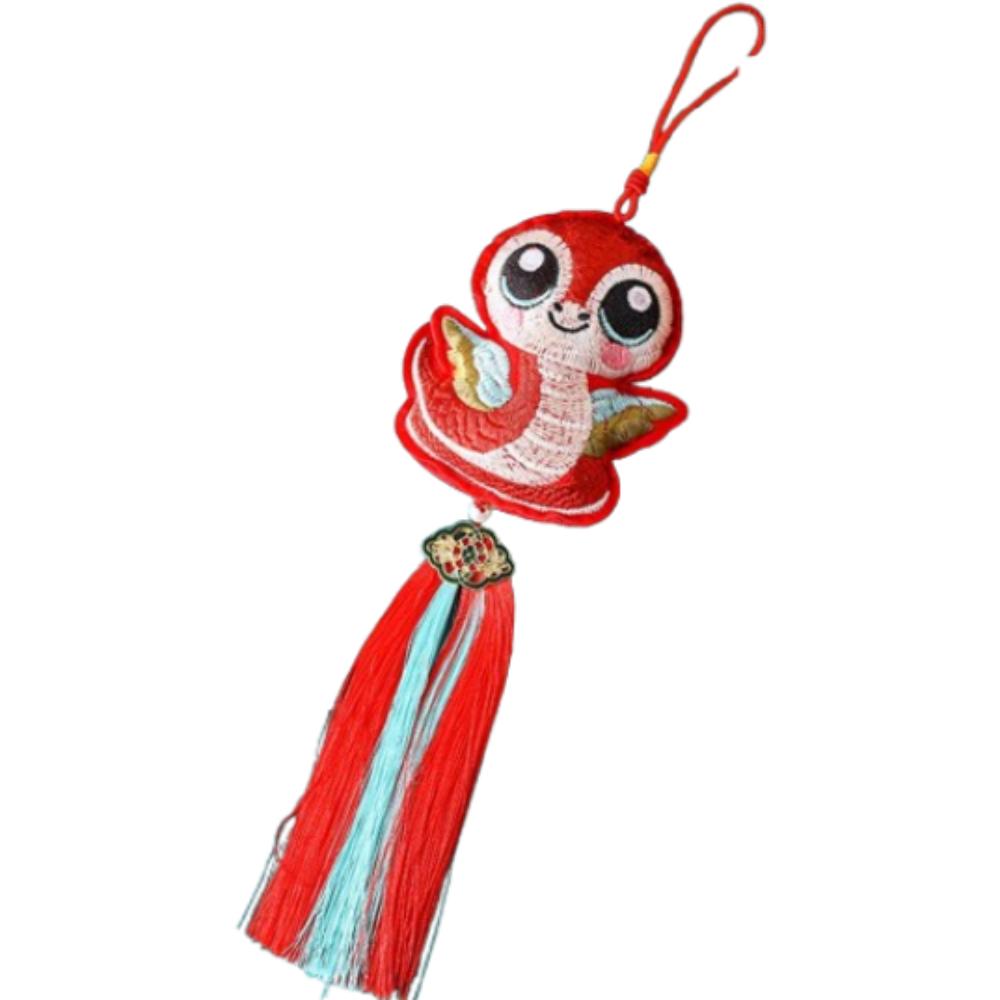 Подвески ручной работы в виде китайских счастливых мешочков. Традиционные новогодние подвески. Новогоднее украшение.