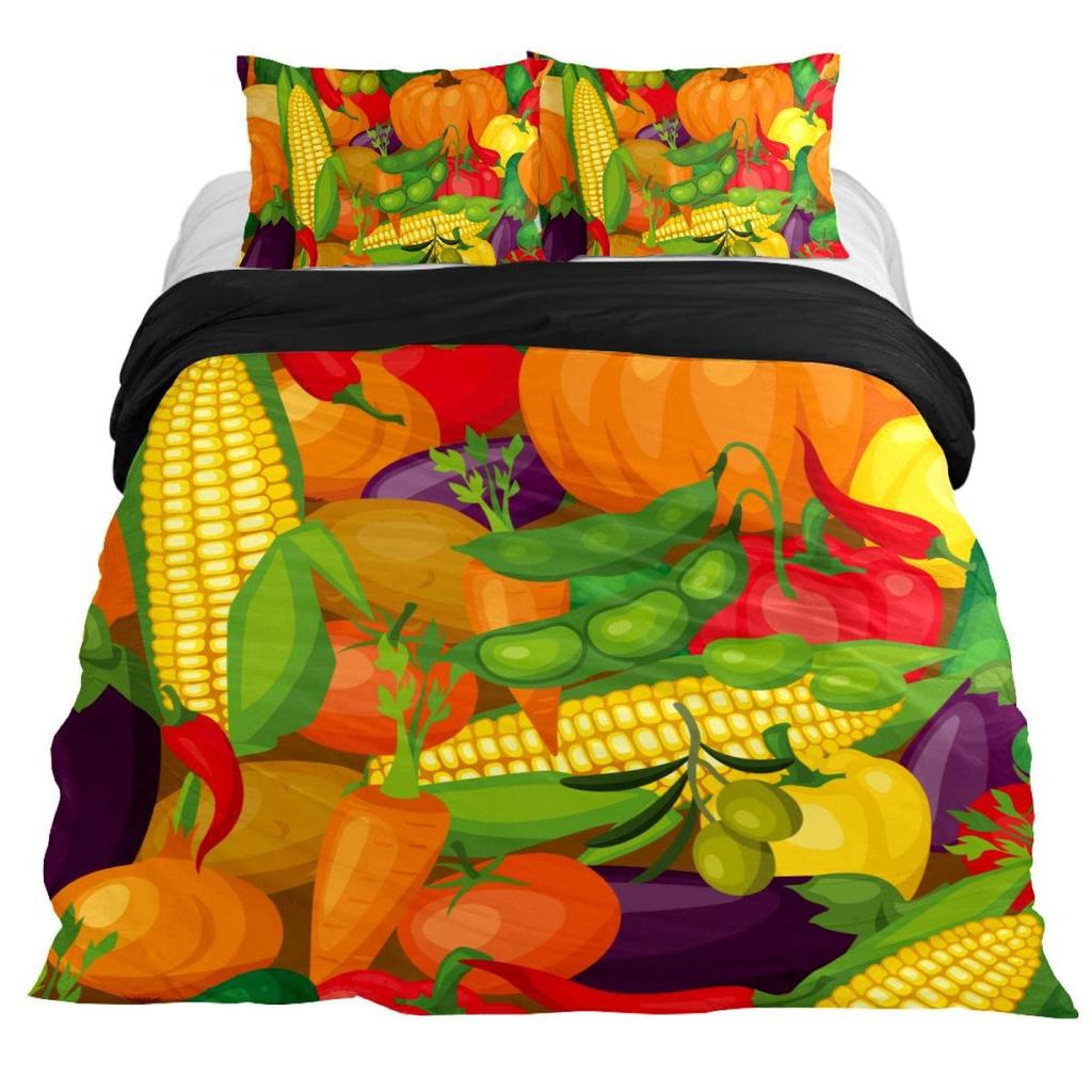 3D Комплект постельного белья с кукурузой 3 предмета для детей, мальчиков, девочек, наволочка с принтом акварельной кукурузы, ботанический полиэстеровый комплект пододеяльника