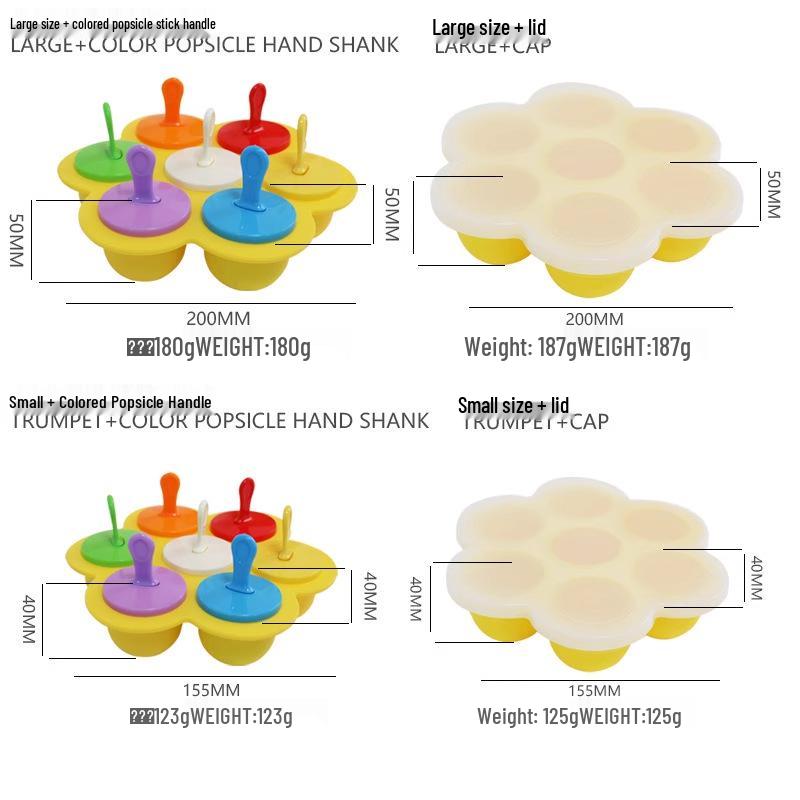 Силиконовая форма для мороженого и эскимо для домашних мини-угощений