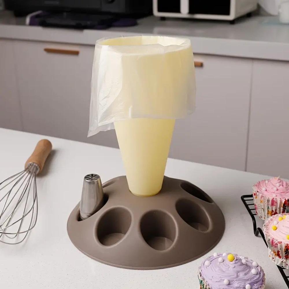 Пластиковый мешок для кондитерских изделий и держатель для насадок с 8 слотами, держатель для насадок, инструмент для украшения торта, кондитерские изделия
