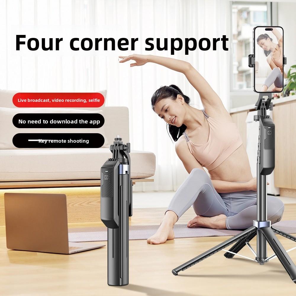 Tripod Bluetooth Selfie Stick Portable Adjustable Telescopic Selfie Stick Lightweight Handheld Selfie Stick Stand