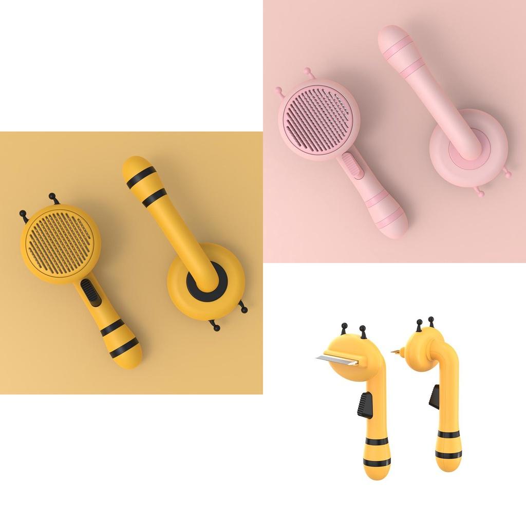 Маленькая пчелка Пет Игла Расческа Инструмент для кошек Расческа одним нажатием Прямые продажи от производителя