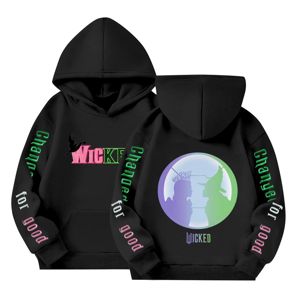 Детский пуловер с длинным рукавом, свободного кроя, с принтом букв, капюшоном на шнурке