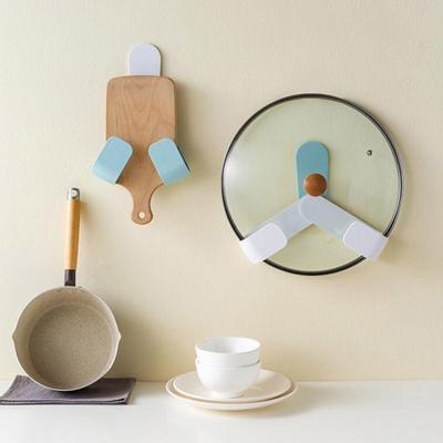 Регулируемая настенная клейкая крышка, крышка для кастрюли, держатель для доски, стеллаж для хранения