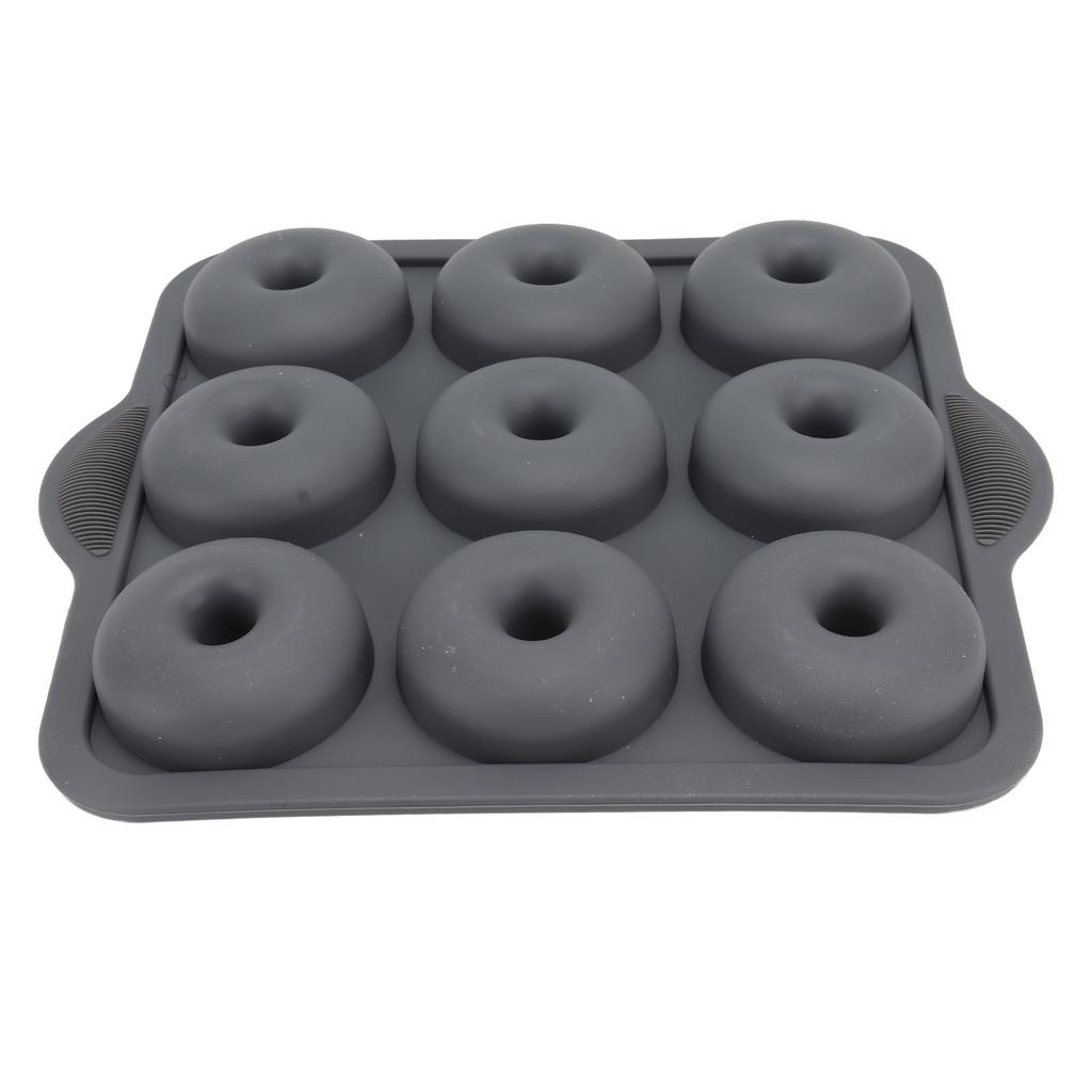 Silicone Donut Mold 9 Cavity Prevents Stick Safe Heat Resistance Doughnut Pan Set for Cake Biscuit Bagels Muffins