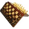 Wooden Magnetic 3-in-1 Chess Set: Portable, Foldable, Educational, Competitive Game