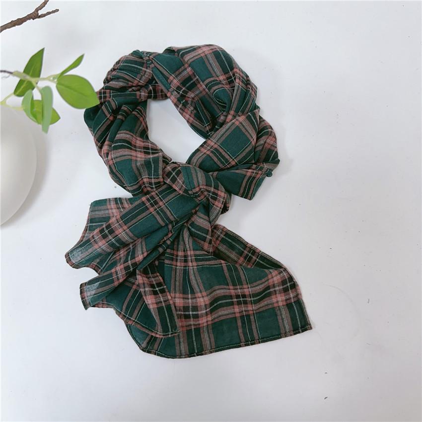 Клетчатый шарф из чистого хлопка, окрашенный в пряже, в более чем 20 цветах