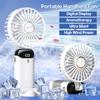 Recharge Portable Fan Handheld Mini Fan USB Hand Hold Small Pocket Fan with Data Disply Table Stand Home Air Conditioner