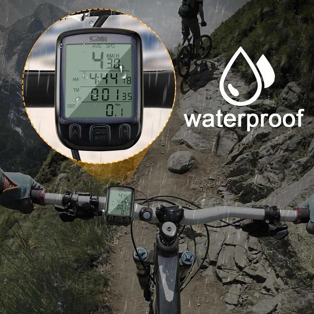 Bicycle Computer Waterproof Digital LCD Cycle Bike Computer Stopwatch Wire Odometer Speedometer Cycling2