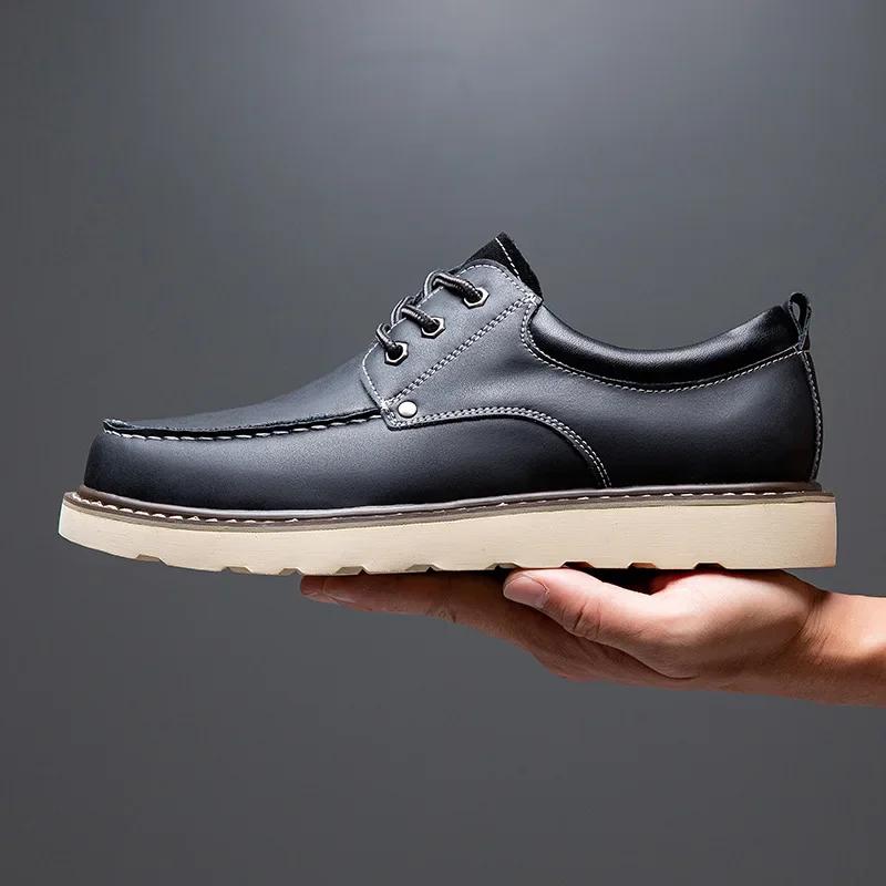 Модные туфли из натуральной кожи Plus 47 48 49 Классические мужские повседневные лоферы Повседневная рабочая обувь для вождения Повседневные мужские роскошные лоферы на платформе