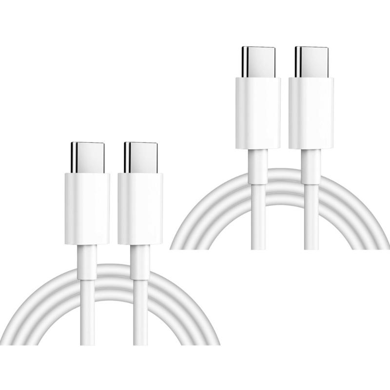 Удобный для путешествий, легко носить, универсальный, высокоскоростной USB C кабель для зарядки, 2 шт., 60 Вт Power Delivery, подходит для S22/S21