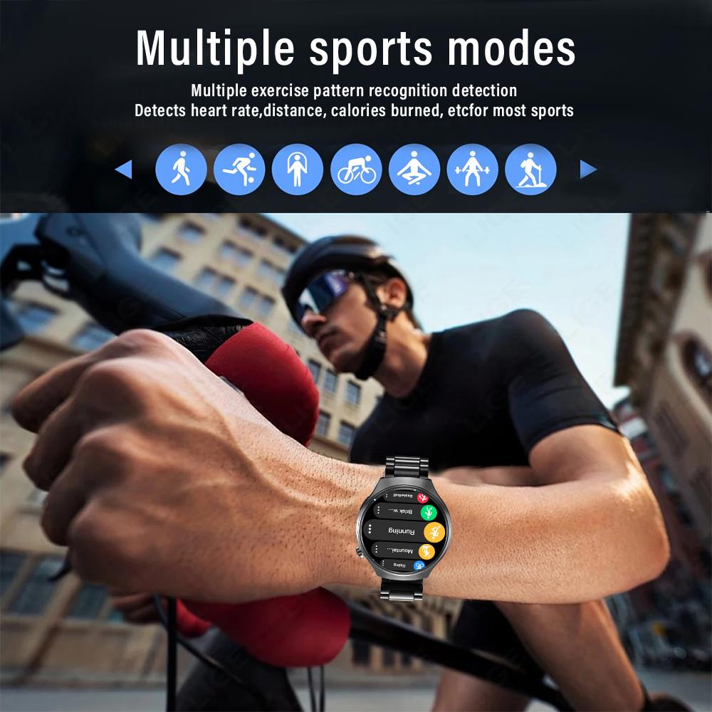 Новые умные часы для мужчин, полноэкранный сенсорный дисплей, Bluetooth-звонки, спортивные, фитнес, умный браслет, праздничный подарок