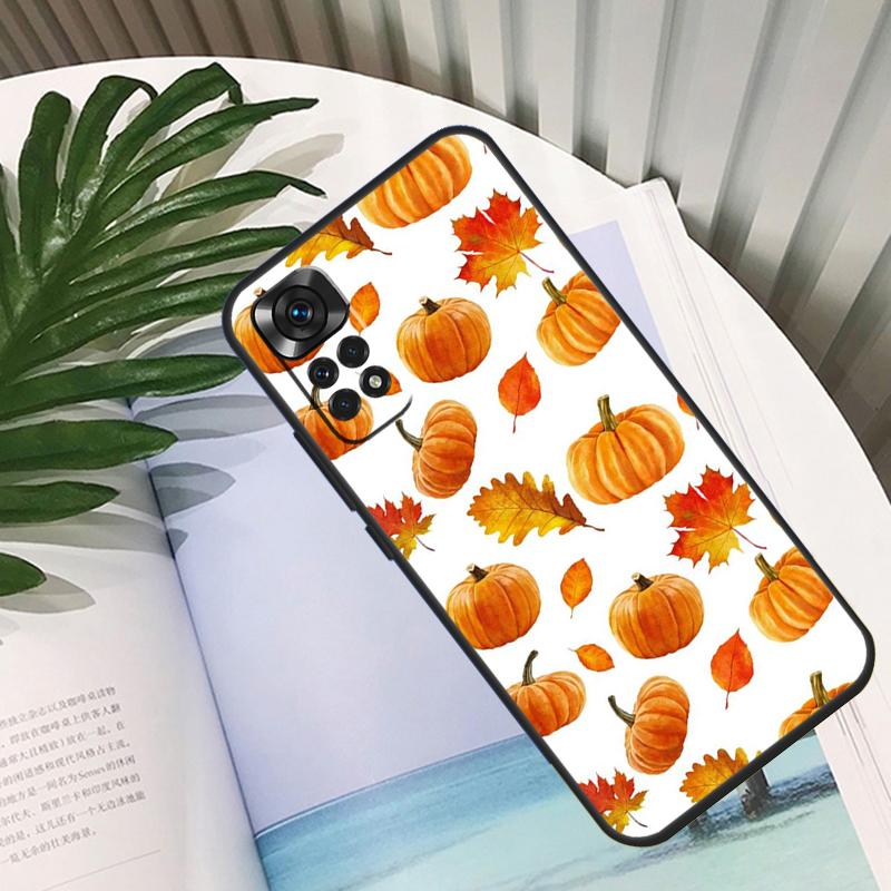 Autumn Leaves Pumpkin Halloween Funda For Xiaomi Redmi Note 13 10 11 12 14 15 Pro Plus Case For Redmi 15C 12C 13C 14C 10C 15