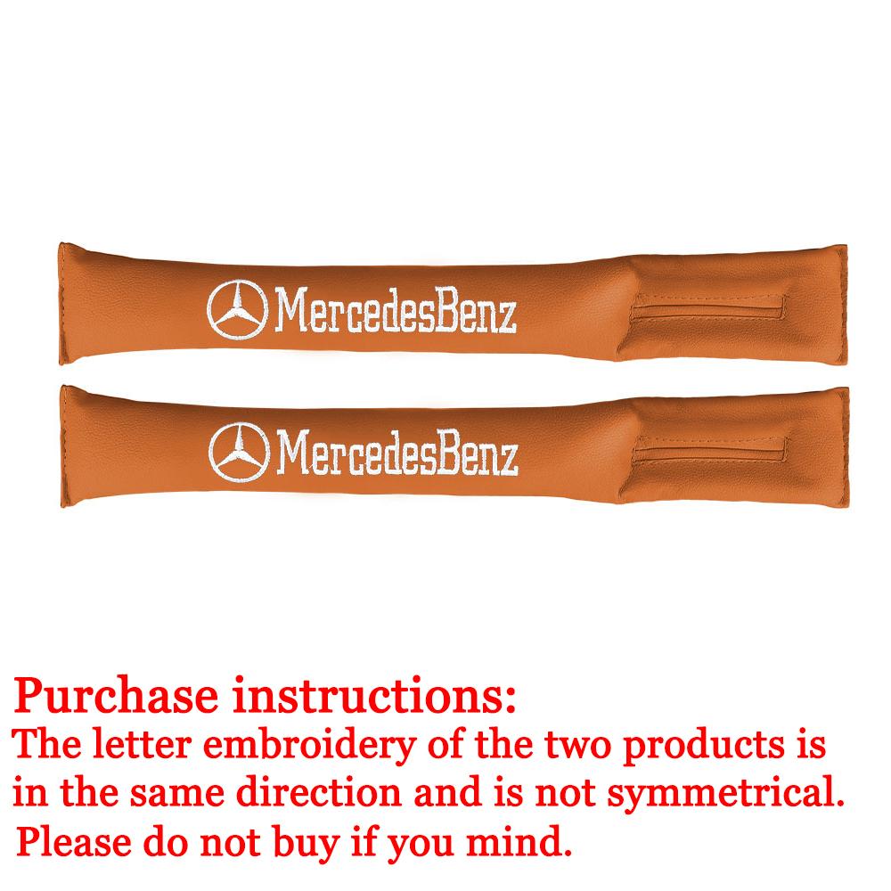 2PCS Car Seat Gap Filler Soft Padding Leather Leak Pad Plug Spacer For Mercedes Benz AMG E C M R S Class W176 W204 W212 GLC CLA