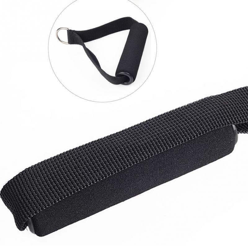 1pcs Black Nylon Tricep Rope Cable Handle Cable Crossover Gym Machine Attachment Resistance Fitness Exercise Athletic Accessories