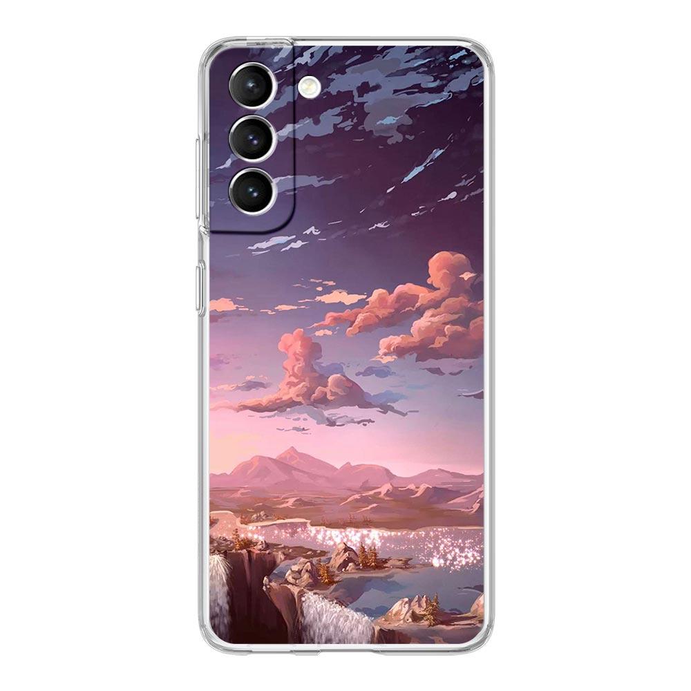 Чехол для телефона INS Japan Sunset Scenery Clear для Samsung Galaxy S23 S22 5G S20 Ultra S21 FE 5G S10E S9 S8 S10 Plus, мягкая задняя крышка.