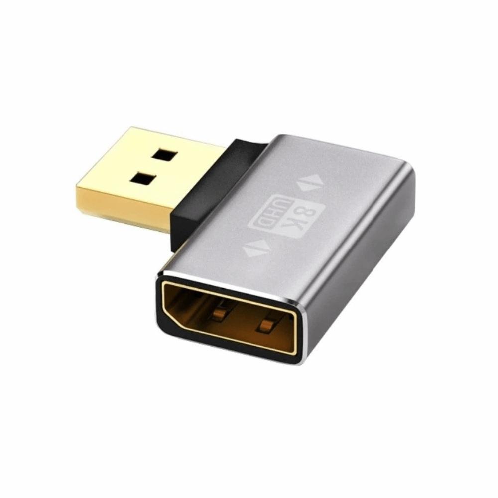 90 Degree Angle DP Male to Female Converter 8K 60Hz Vertical DP Converter PC Laptops
