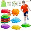 Frog Balance Stepping Stones, Non Slip Coordination/Fitness Equipment Toy, Indoor/Outdoor Sensory Play, Color Random, Halloween/Christmas/New Year.