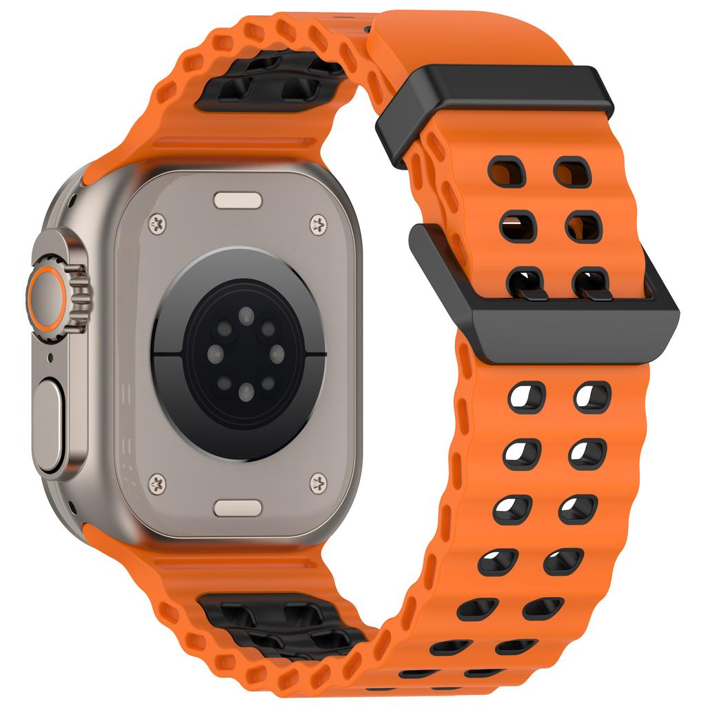 Watch Band for Apple Watch Series 10 Ultra 9 8 7 SE 6 5 4 3 2 1 46mm 49mm 45mm 44mm 42mm Dual Color Silicone Strap