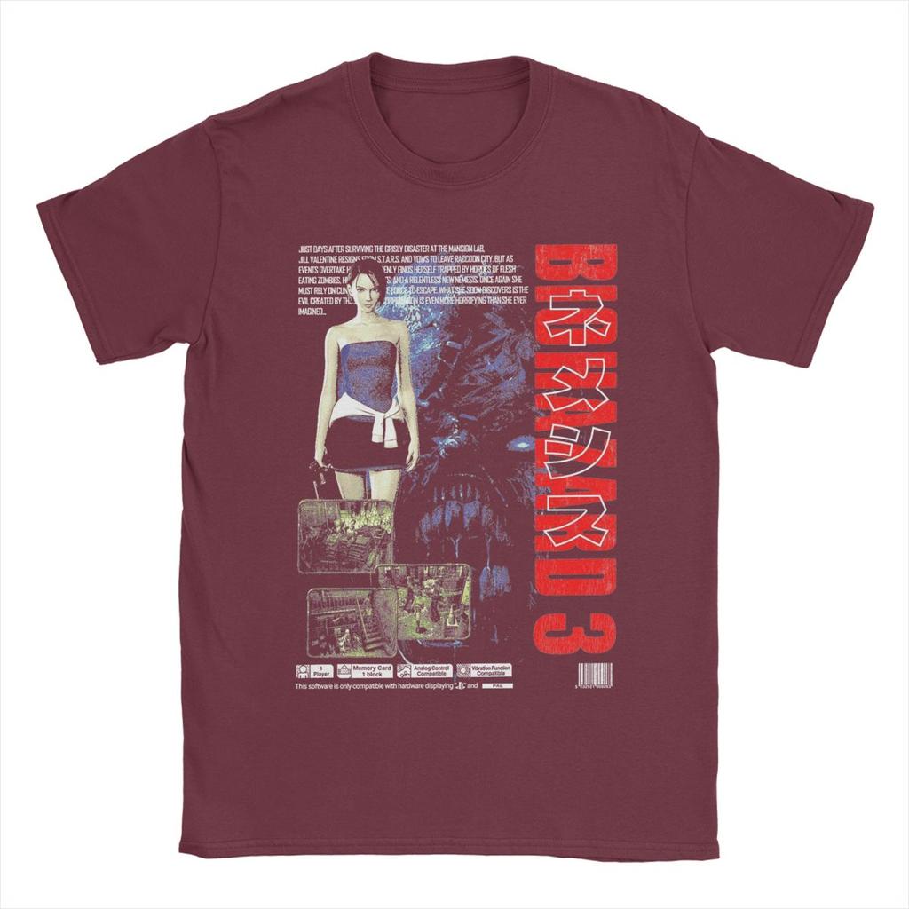 Мужская футболка Resident Evil Biohazard 3 100% хлопок Топы Винтажная с коротким рукавом Футболки с круглым вырезом Классические футболки