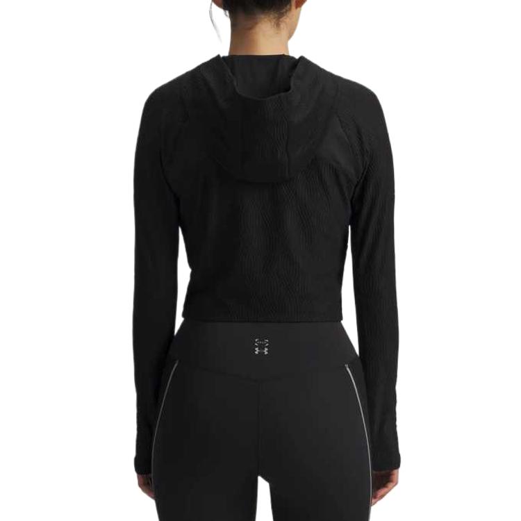 Under Armour Эластичная однотонная куртка-толстовка на молнии женская куртки Глубокий черный 6011036-008