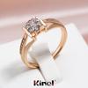 Kinel White Zircon Flower Shape Ring For Women Simple Design Bride Wedding Ring Fine Jewelry