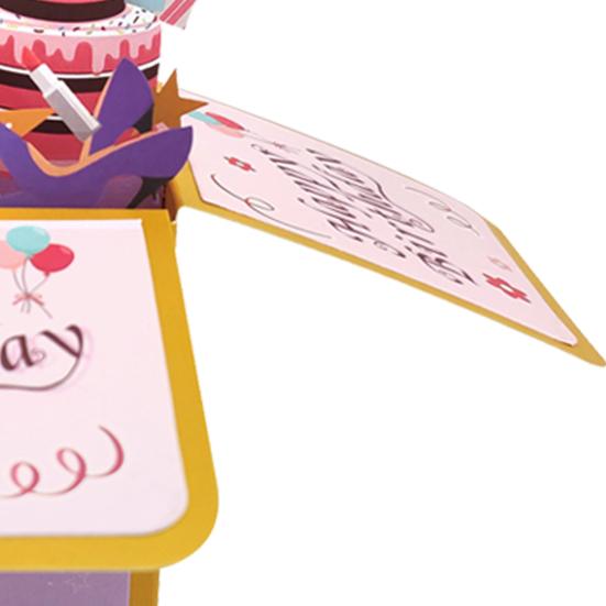 Поздравительная открытка с днем ​​рождения с конвертом, блокнотом, 3D подарочной коробкой, золотым порошком, открытка с пожеланиями на день рождения для детей 12/15 лет, подарок на вечеринку