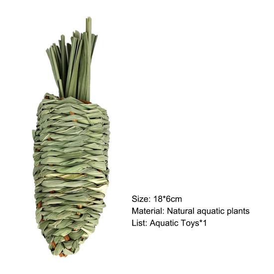 Игрушка для маленьких животных, натуральная трава, плетение ручной работы, игрушка для шлифования зубов, хомяк, кролик, морковь