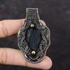 Black Tourmaline Rough Pendant Copper Wire Wrapped Gemstone Pendant Handmade Pendant Copper Jewelry Gift For Women Black Tourmaline Jewelry