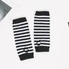 Accessories Cosplay Party Knitted Fingerless Gloves Stripes Mittens Elasticity Gloves Half Finger